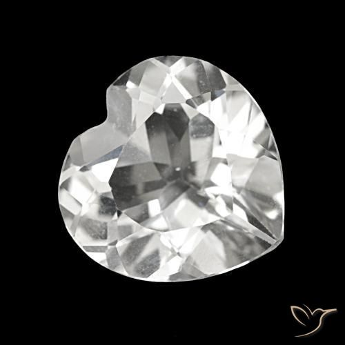 Topazio Bianco naturale da 3.69 ct, A forma di cuore, VVS-VS