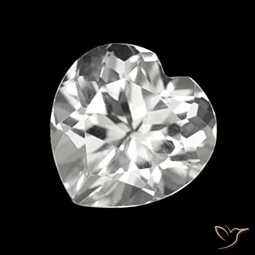 Topazio Bianco naturale da 4.15 ct, A forma di cuore, VVS-VS