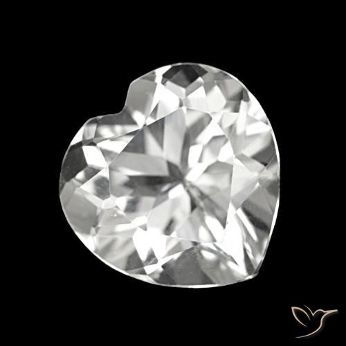 Topazio Bianco naturale da 4.15 ct, A forma di cuore, VVS-VS