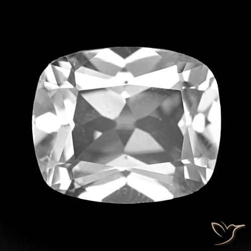 6.04ct Bianco trasparente Topazio, Cuscino, VVS-VS