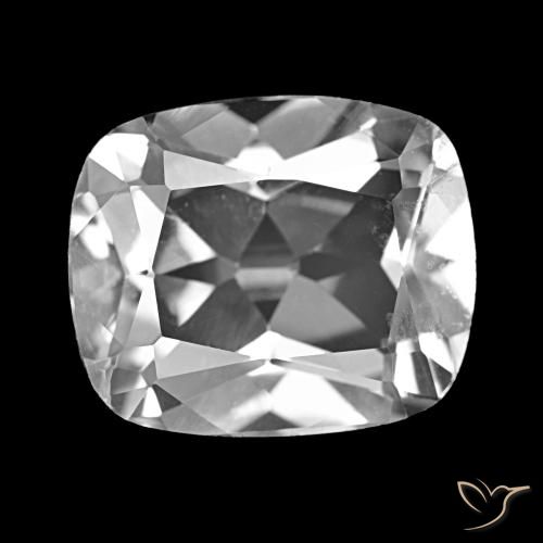 6.24ct Bianco trasparente Topazio, Cuscino, VVS-VS