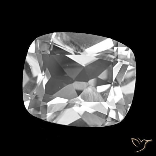 Topazio Bianco trasparente naturale da 6.29 ct, Taglio a cuscino, VVS-VS