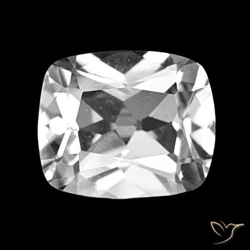 Topazio Bianco trasparente naturale da 5.90 ct, Taglio a cuscino, VVS-VS