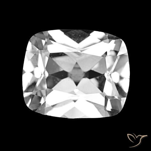 Topazio Bianco trasparente naturale da 5.90 ct, Taglio a cuscino, VVS-VS