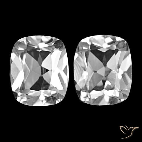 11.92ctw bianco trasparente topazio, cuscino, VVS-VS