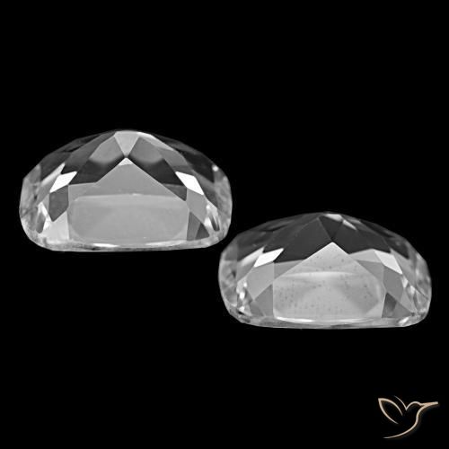 Gemme di Topazio Bianco trasparente naturale da 11.96 ct, Taglio a cuscino, VVS-VS