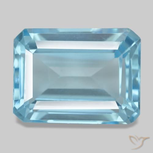 16.66ct blu topazio, taglio smeraldo, VVS-VS