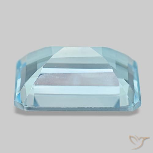 Topazio naturale blu da 12,92 ct, taglio smeraldo, VS