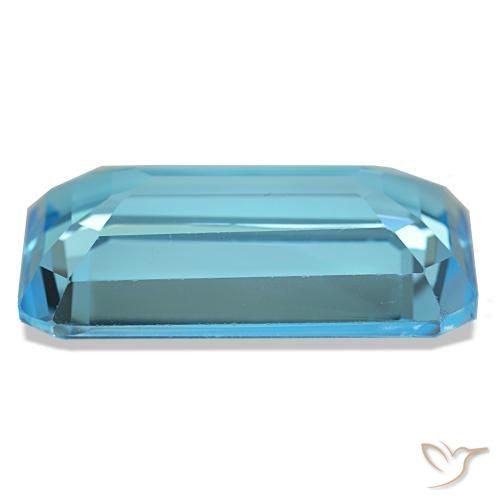 Topazio naturale blu da 20,50 ct, taglio smeraldo, VS
