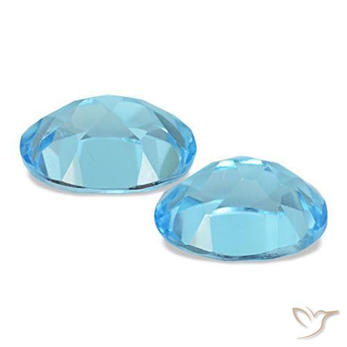 Topazio naturale blu da 3,04 ct, taglio ovale, VS