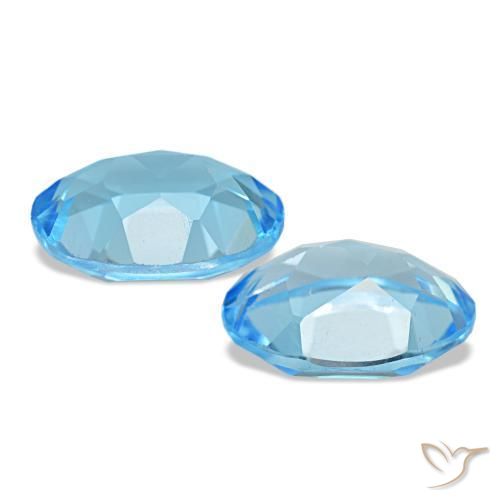 Topazio naturale blu da 2,90 ct, taglio ovale, VVS-VS