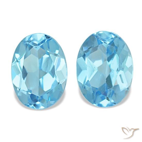 Topazio naturale blu da 3,16 ct, taglio ovale, VVS-VS
