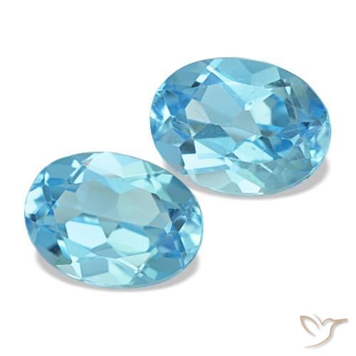 Topazio naturale blu da 3,16 ct, taglio ovale, VVS-VS