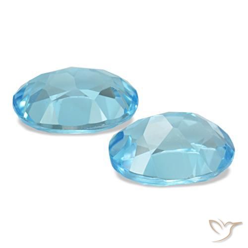 Topazio naturale blu da 3,16 ct, taglio ovale, VVS-VS