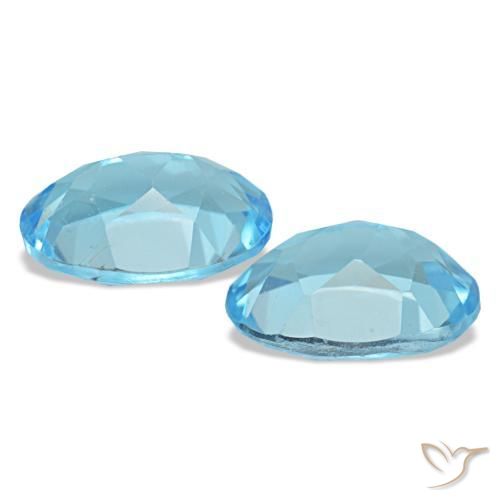 Topazio naturale blu da 2,95 ct, taglio ovale, VS