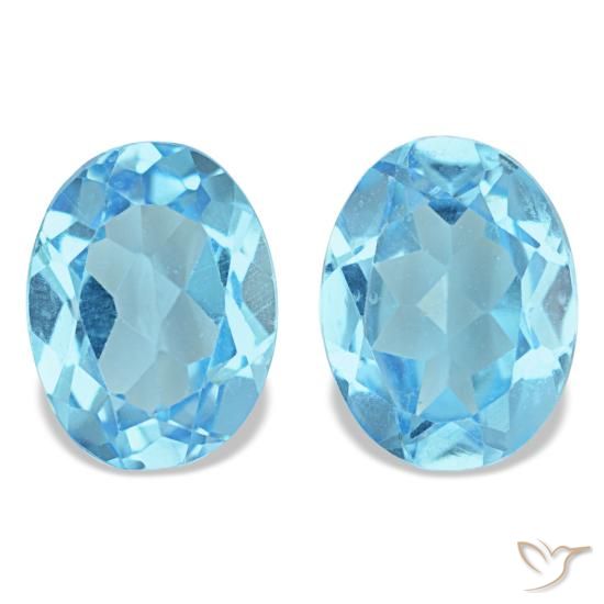 2.96ctw blu topazio, ovale, VS