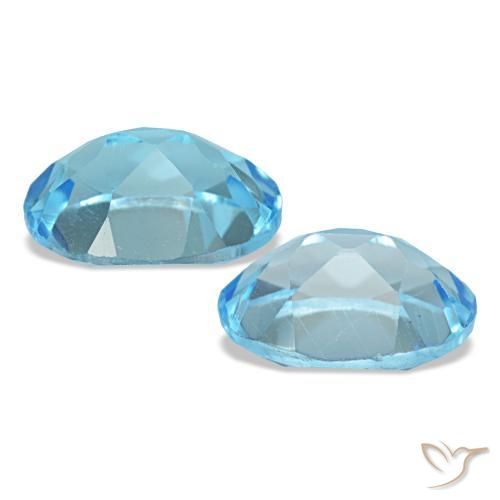 Topazio naturale blu da 3,25 ct, taglio ovale, VS