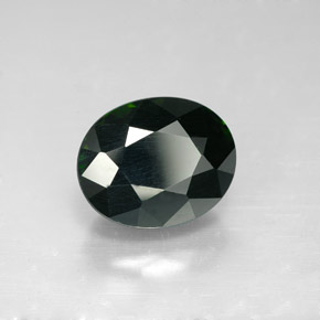 Tormalina naturale verde da 3,44 ct, taglio ovale, VVS-VS