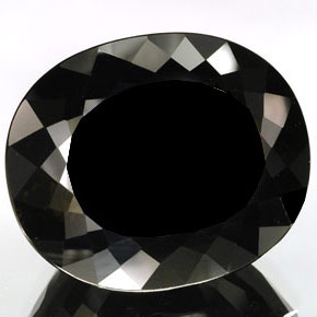 Tormalina naturale nero da 79,41 ct, taglio ovale, opaco