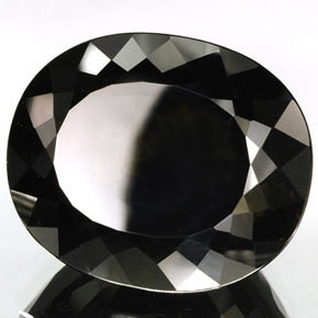 Tormalina naturale nero da 79,41 ct, taglio ovale, opaco
