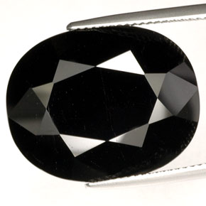 Tormalina naturale nero da 32,40 ct, taglio ovale, VVS