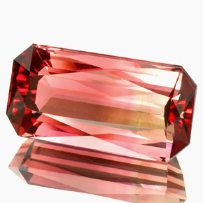 Tormalina naturale rosa da 5,86 ct, taglio smeraldo, VVS