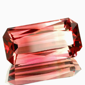 Tormalina naturale rosa da 5,86 ct, taglio smeraldo, VVS