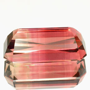 Tormalina naturale rosa da 5,86 ct, taglio smeraldo, VVS