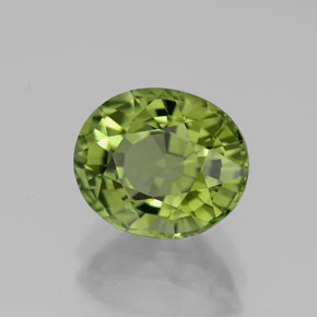 Tormalina naturale verde da 2,76 ct, taglio ovale, VVS