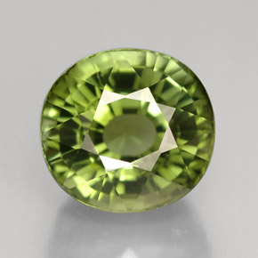 Tormalina naturale verde da 4,39 ct, taglio ovale, VS