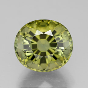 Tormalina naturale giallo da 3,86 ct, taglio ovale, VVS-VS