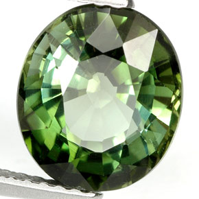 Tormalina naturale verde da 3,55 ct, taglio ovale, VVS-VS