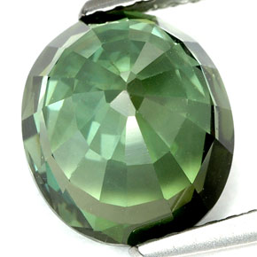 Tormalina naturale verde da 3,55 ct, taglio ovale, VVS-VS