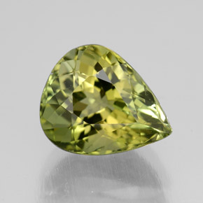 Tormalina naturale verde da 3,22 ct, taglio a pera, VVS-VS