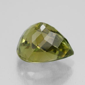 Tormalina naturale verde da 3,22 ct, taglio a pera, VVS-VS
