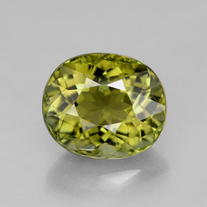 Tormalina naturale verde da 3,90 ct, taglio ovale, VVS-VS