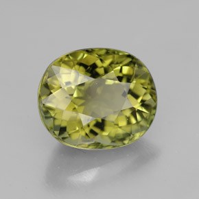 Tormalina naturale verde da 3,90 ct, taglio ovale, VVS-VS