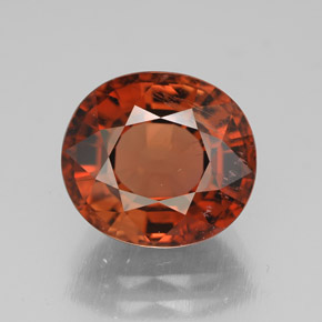 Tormalina naturale arancione da 4,45 ct, taglio ovale, VS-SI