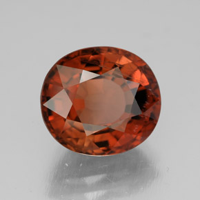 Tormalina naturale arancione da 4,45 ct, taglio ovale, VS-SI