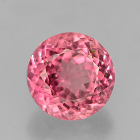 Tormalina naturale rosa da 2,16 ct, taglio rotondo, VS-SI