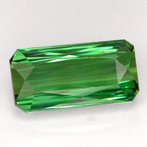 Tormalina naturale verde da 5,80 ct, taglio smeraldo, VVS