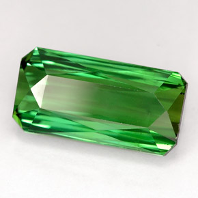 Tormalina naturale verde da 5,80 ct, taglio smeraldo, VVS