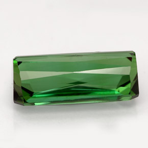 Tormalina naturale verde da 5,80 ct, taglio smeraldo, VVS