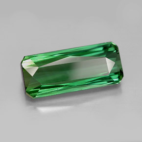 Tormalina naturale verde da 6,25 ct, taglio smeraldo, VVS