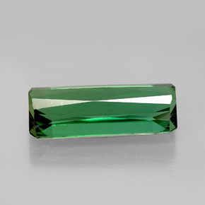 Tormalina naturale verde da 6,25 ct, taglio smeraldo, VVS