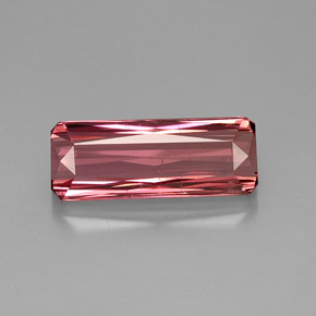 Tormalina naturale rosa da 11,68 ct, taglio smeraldo, VVS