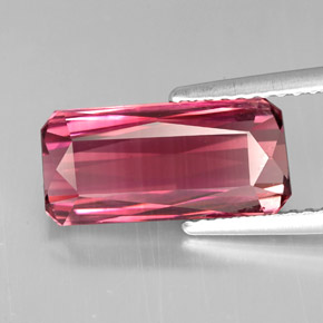Tormalina naturale rosa da 3,75 ct, taglio smeraldo, VVS-VS