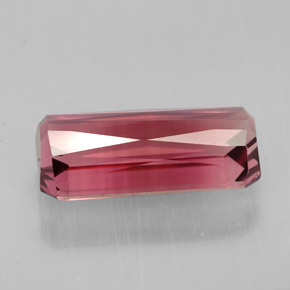 Tormalina naturale rosa da 3,75 ct, taglio smeraldo, VVS-VS