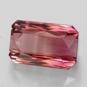 Tormalina naturale rosa da 5,34 ct, taglio smeraldo, VVS