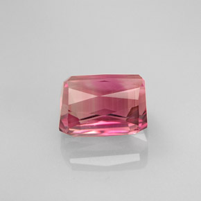 Tormalina naturale bicolore da 3,46 ct, taglio smeraldo, VVS